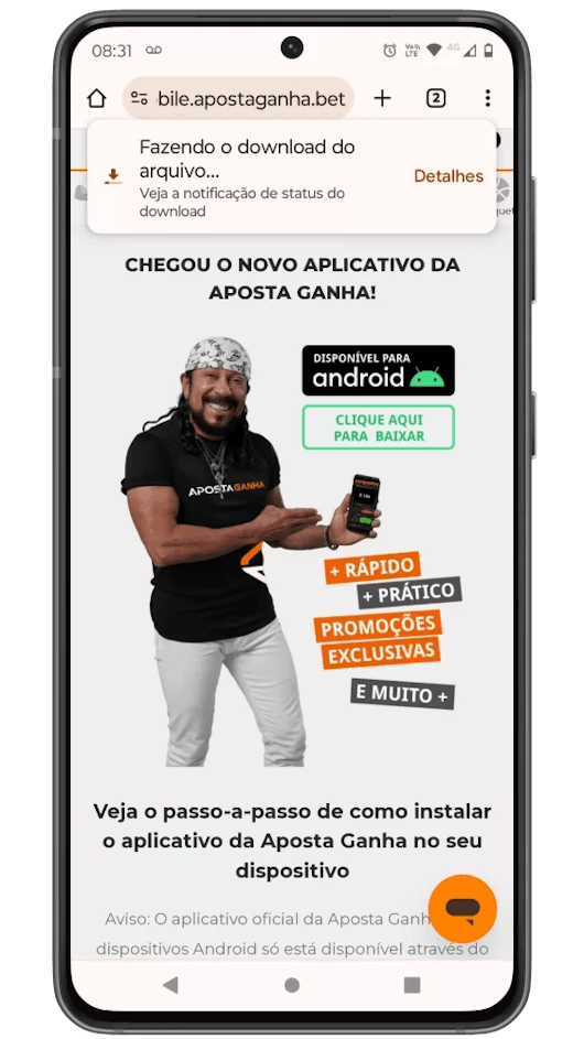 1 baixe o app android