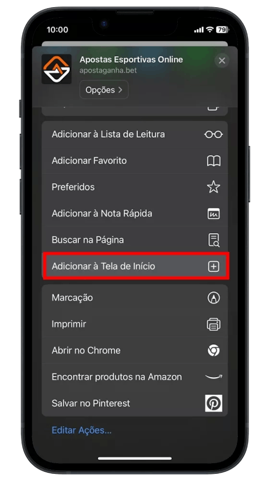 3 adicionar a tela de inicio