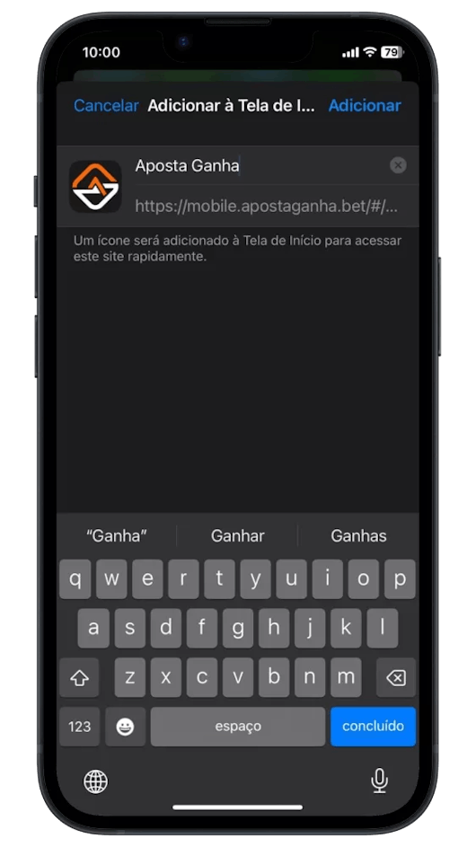 4 aposta ganha icone tela inicial