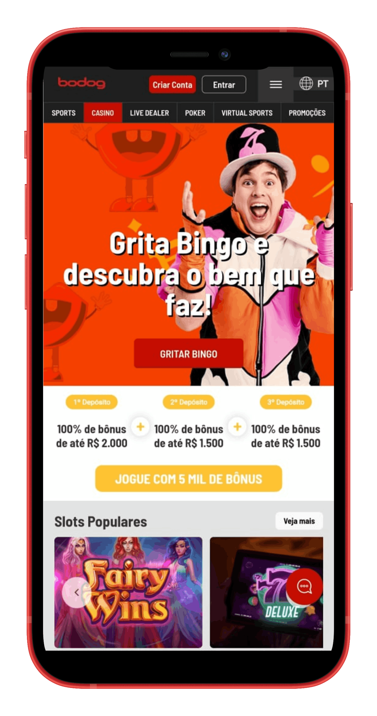 Bodog Bonus de Cassino