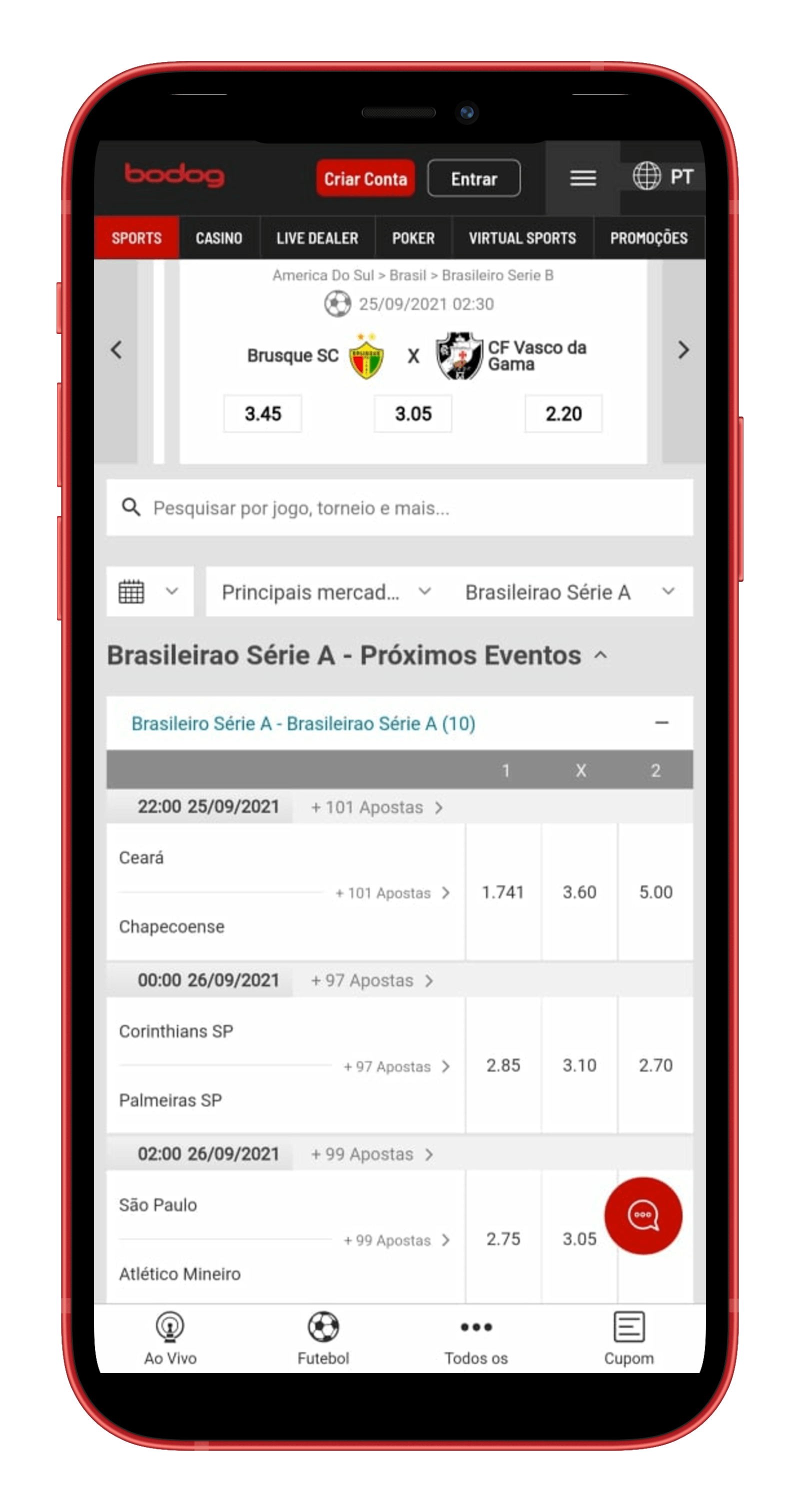 Bodog apostas esportivas