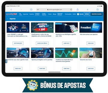 imagem mostrando ofertas da casa de apostas sportingbet