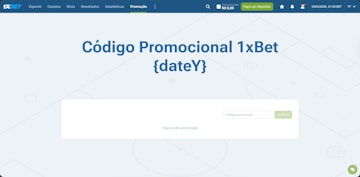 Bonus 1xbet nao disponivel