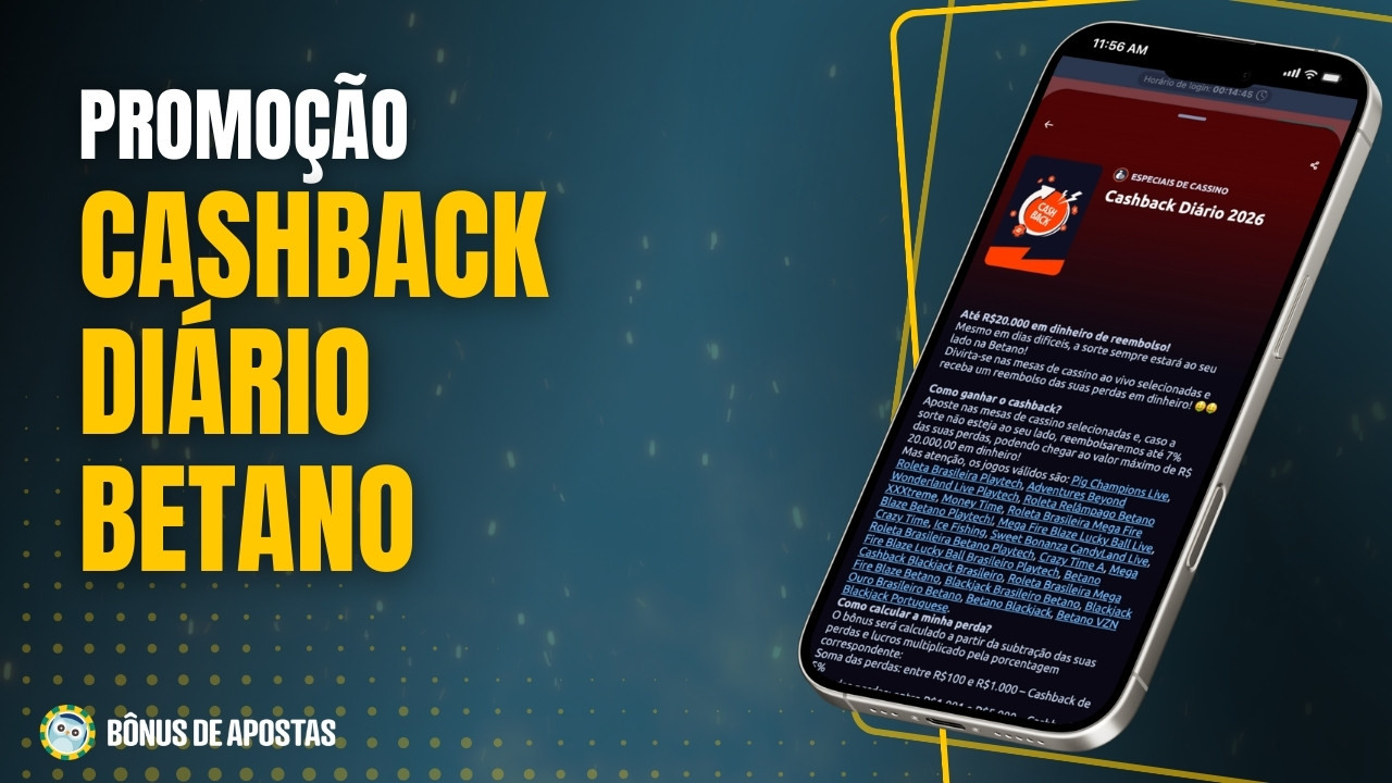 Cashback diario betano 2026