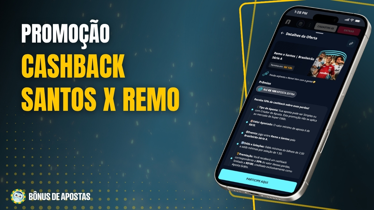 Cashback novibet santos x remo