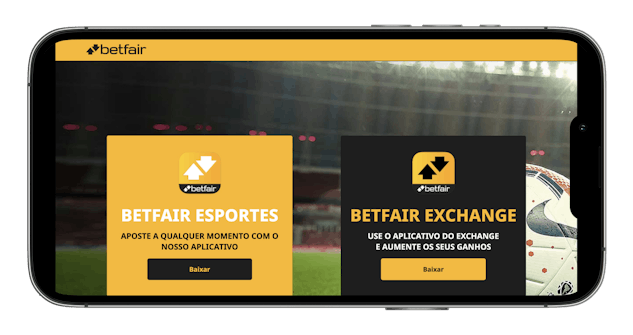imagem mostrando como fazer o download do aplicativo Betfair